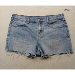 Old Navy 14 Womens Relaxed Comfort Fit Dress Casual Cut Off Blue Jean Shorts